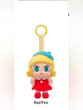POP MART Angry Molly Plush Pendant - Red Fire